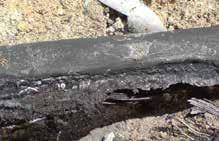 Evaporated core of a 132 kV XLPE cable due to a cable fault.